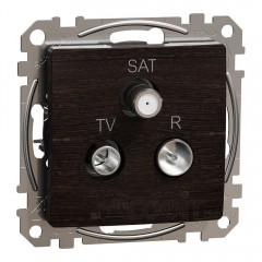 Розетка TV/SAT/R оконечная, венге, Sedna Design & Elements SDD181481, Schneider Electric