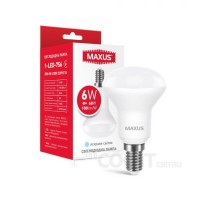 Лампа светодиодная R50 Maxus 1-LED-756 R50 6W 4100K 220V E14
