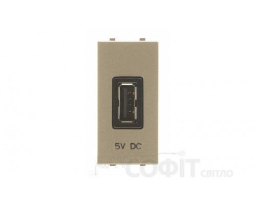 USB зарядка ABB Zenit шампань 1 мод., N2185 CV