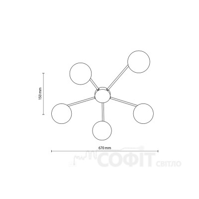 Люстра стельова TK Lighting ELTON, 10262