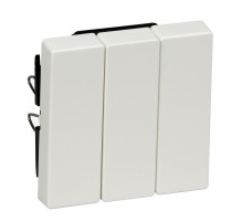 Клавіша потрійна, полярно-біла, Schneider Electric Merten System M, MTN312619