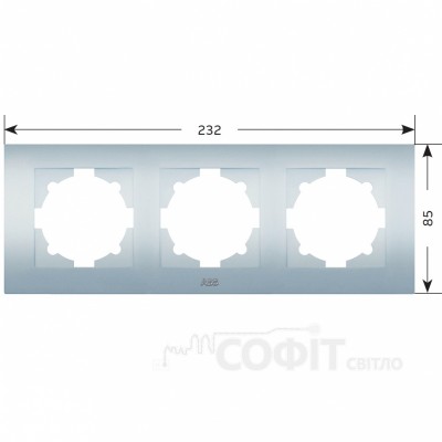 Рамка 3 поста ABB Cosmo белый 612-010200-227