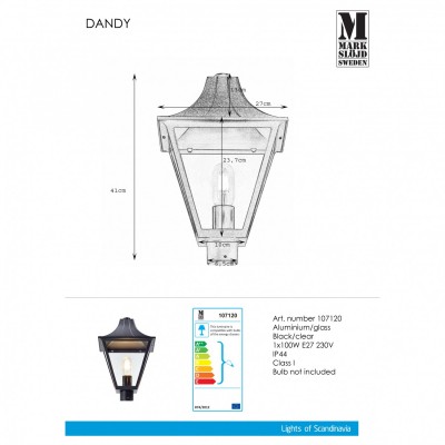 Ліхтарний стовп MarkSlojd Sweden Dandy 107120