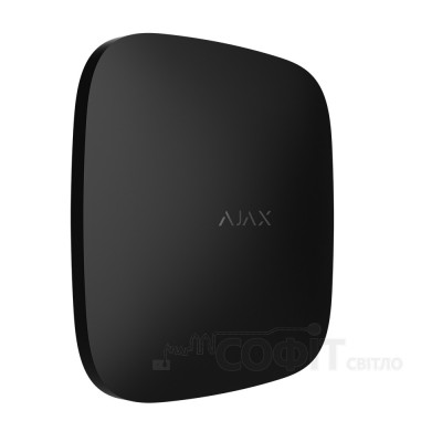 Бездротова централь Ajax Hub 2 (2G) Jeweller з підтримкою фотоверифікації тривог, Ethernet та двох SIM-карт, Чорний