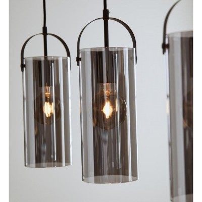 Підвісний світильник MarkSlojd Sweden GLORY Pendant 3L Black/Smoke 108219