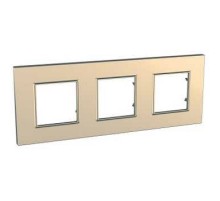 Рамка Unica MGU6.706.56 3М мідь Schneider Electric Quadro Metallized