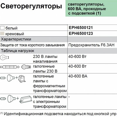 Світлорегулятор поворотний з підсвічуванням 600ВА білий Asfora EPH6500121 прохідний Schneider Electric (Дімер)