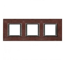Рамка Unica MGU68.006.7P2 3М кожа трюфель Schneider Electric Class