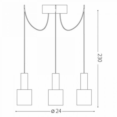 Подвесной светильник Ideal Lux HOLLY SP3 NERO 231594