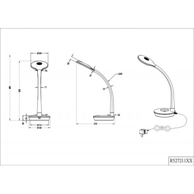 Офісна настільна лампа Trio R52721187 Reality Cobra Офісна настільна лампа Trio R52721187 Reality Cobra