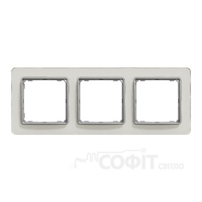 Рамка 3-постовая, белое стекло, Sedna Elements SDD360803, Schneider Electric
