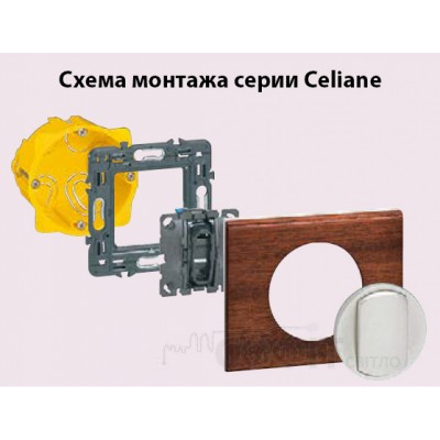 Лицевая панель двухклавишного выключателя, графит, Legrand Celiane 067902