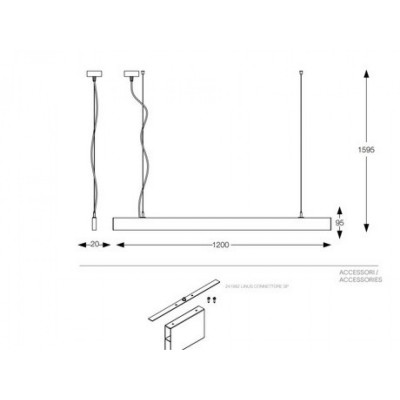 Подвесной светильник Ideal Lux LINUS SP WH 4000K 268231 Подвесной светильник Ideal Lux LINUS SP WH 4000K 268231