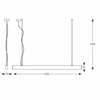 Підвісний світильник Ideal Lux Office sp 3000k 271187 Підвісний світильник Ideal Lux Office sp 3000k 271187