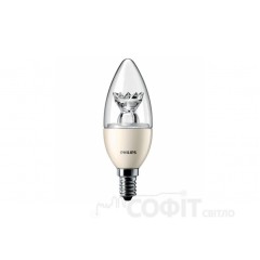 Лампа светодиодная C37 Philips Master LEDcandle D E14 6-40W 827 B39 CL Свеча 929000271802