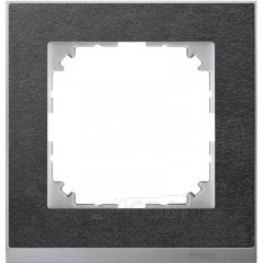 Рамка 1-пост, сланец/цвет алюминия, Schneider Electric Merten M-Pure Decor, MTN4010-3669