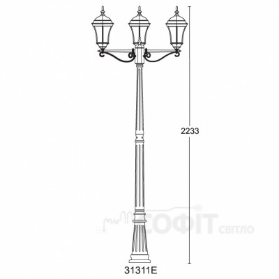 Светильник уличный столбик Dallas I QMT 31311E Lusterlicht