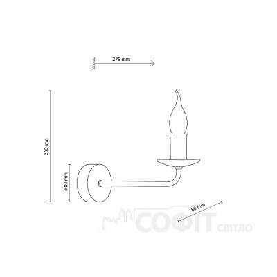 Бра TK Lighting LIMAL BLACK, 4611