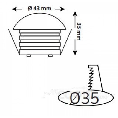 Светильник встроенный LED Horoz 016 037 0003 Rita 3W 4200k белый