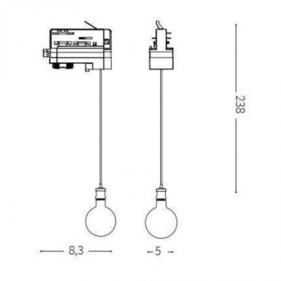 Трековий світильник Ideal Lux FRIDA TRACK BRUNITO 248493 Трековий світильник Ideal Lux FRIDA TRACK BRUNITO 248493