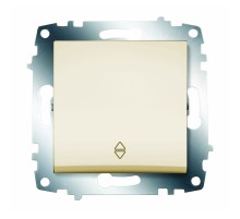 Вимикач 1 клавішний прохідний ABB Cosmo бежевий 619-010300-209