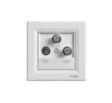 Розетка ТВ /Супутник /Супутник кінцева (1Дб) білий Asfora EPH3600121 TV-SAT-SAT Schneider Electric