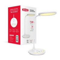 Настільна лампа MAXUS Desk Lamp 12W 3CCT WH, Біла, 1-MDL-12W-WSmile