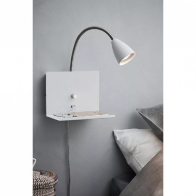 Бра MarkSlojd Sweden LOGI Wall 1L White 107140