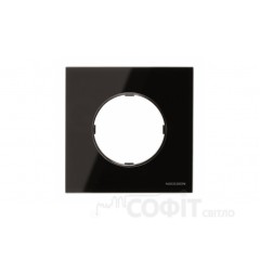 Рамка 1 пост ABB Skymoon черное стекло, 8671 CN