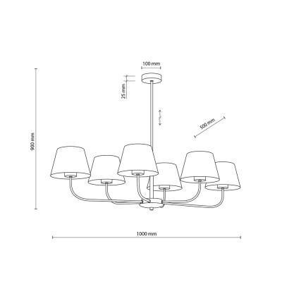 Люстра підвісна TK Lighting CHICAGO LINEN, 3999