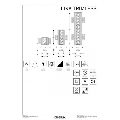 Точечный светильник Ideal Lux LIKA 04W TRIMLESS 206202