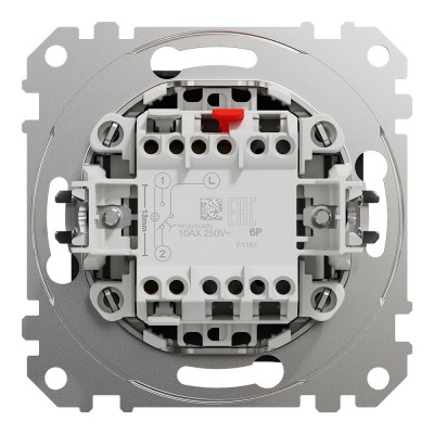 Одноклавішний кнопковий перемикач, без фіксації, чорний, Sedna Design & Elements SDD114116, Schneider Electric