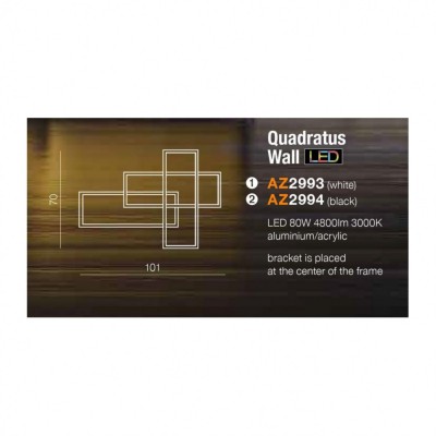 Бра AZzardo QUADRATUS WALL BLACK AZ2994