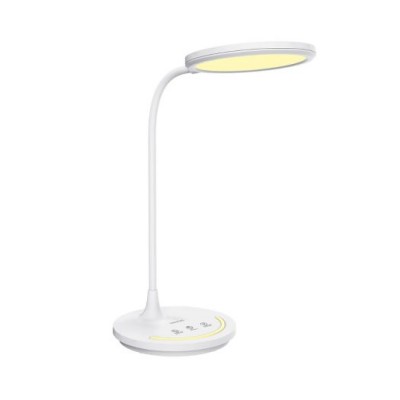Настільна лампа MAXUS Desk Lamp 12W 3CCT WH, Біла, 1-MDL-12W-WSmile Настільна лампа MAXUS Desk Lamp 12W 3CCT WH, Біла, 1-MDL-12W-WSmile