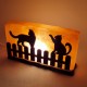 Солевая лампа "Коты на заборе" 2кг