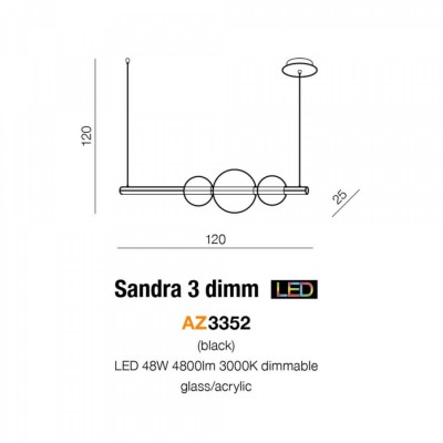 Люстра AZzardo SANDRA 3 WH AZ4426