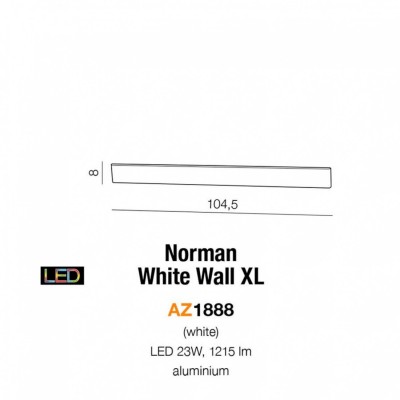 Бра AZzardo NORMAN WHITE WALL XL AZ1888 Бра AZzardo NORMAN WHITE WALL XL AZ1888