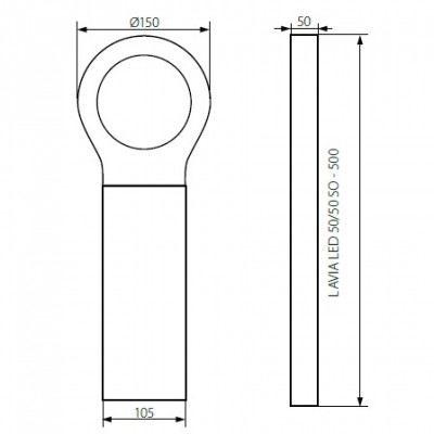 Світильник вуличний стовпчик Kanlux LAVIA LED 50 IP44 23561