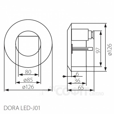 Светильник встраиваемый светодиодный Kanlux DORA LED-J01 IP65 04680