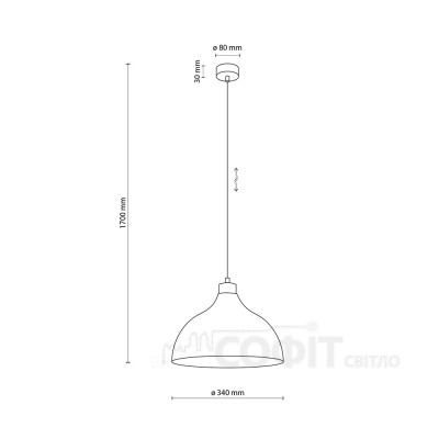 Підвісний світильник TK Lighting CAP WHITE, 2070