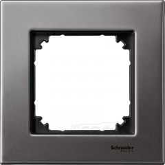 Рамка 1-пост, серый родий, Schneider Electric M-Elegance, MTN403114