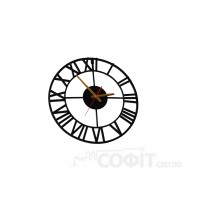 Часы настенные кованые Римские, черный, диаметр 420 мм