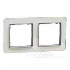 Рамка 2-постовая, белое стекло, Sedna Elements SDD360802, Schneider Electric