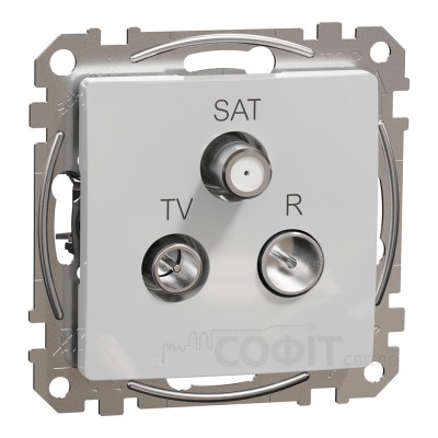 Розетка TV/SAT/R оконечная, алюміній, Sedna Design & Elements SDD113481, Schneider Electric