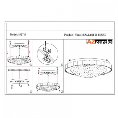 Люстра AZzardo GALLANT 38 ROUND AZ1592