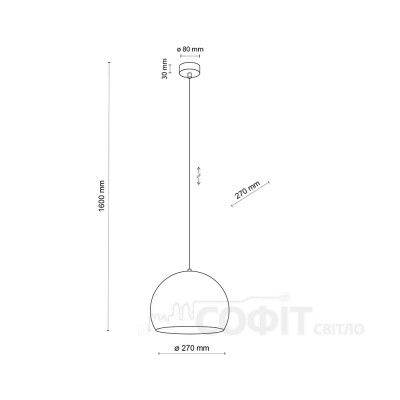 Підвісний світильник TK Lighting ZOE BROWN M, 10171