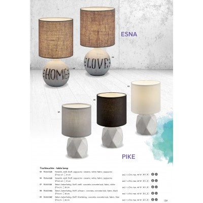 Настільна лампа Trio R50651025 Reality Esna Настільна лампа Trio R50651025 Reality Esna