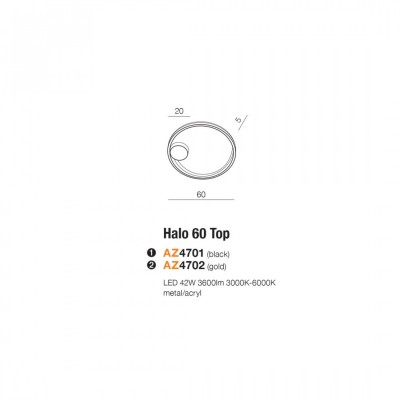 Люстра AZzardo HALO 60 BK AZ4701 Люстра AZzardo HALO 60 BK AZ4701