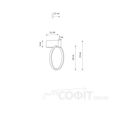 Настінний світильник Nowodvorski 10858 Circolo LED XS 1x9W 4000K 200Lm IP20