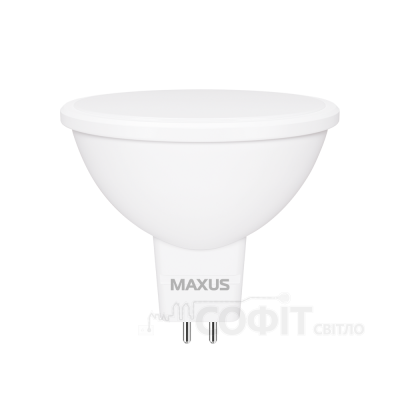 Лампа світлодіодна Mr16 Maxus 1-LED-713 MR16 5W 3000K 220V GU 5.3 AP